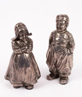 Lot 25 - A pair of German novelty silver cruets