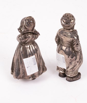 Lot 25 - A pair of German novelty silver cruets
