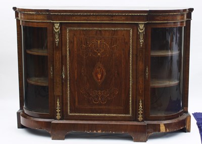 Lot 104 - A Victorian walnut and gilt metal mounted side...