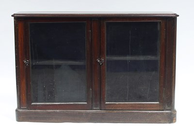 Lot 115 - A mahogany glazed bookcase, 130cm wide