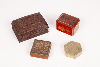 Lot 10 - A Chinese lacquered box