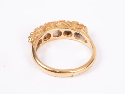 Lot 61 - An 18ct yellow gold and diamond five-stone ring