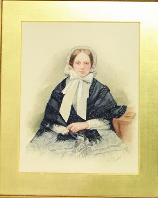Lot 97 - Luigi Bernieri/Portrait of a Young Lady in...