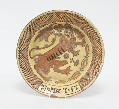Lot 365 - A slipware dish (copy of Thomas Toft)...