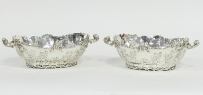 Lot 283 - A pair of silver baskets, G & Co., London 1944,...