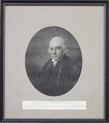 Lot 871 - Dr Alexander Monro MD FRSC/Engraving, 20cm x...