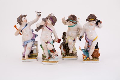 Lot 405 - A set of four Continental figures of putti...