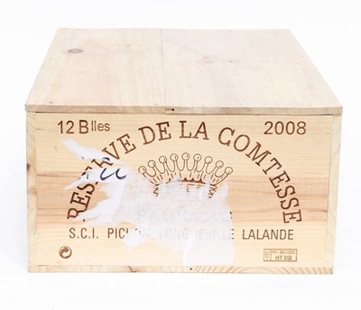 Lot 1178 - Bordeaux: Reserve De La Comtesse, 2008, Pichon...
