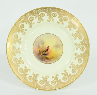 Lot 398 - A Royal Worcester plate decorated by James...