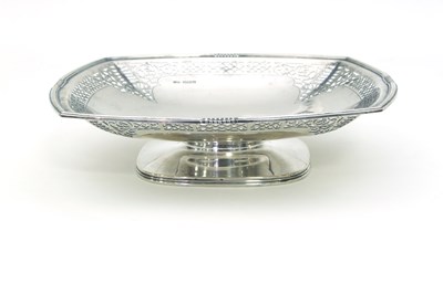 Lot 21 - A square silver pedestal dish, F C, Sheffield...
