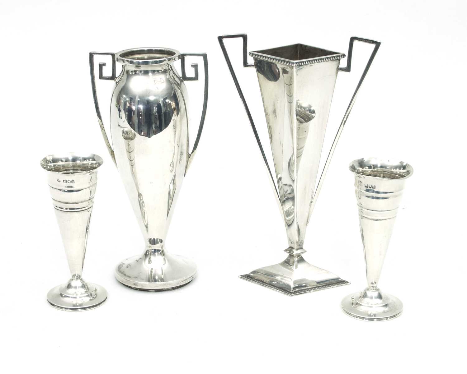 Lot 25 - A silver vase, H & A Birmingham 1912, of...