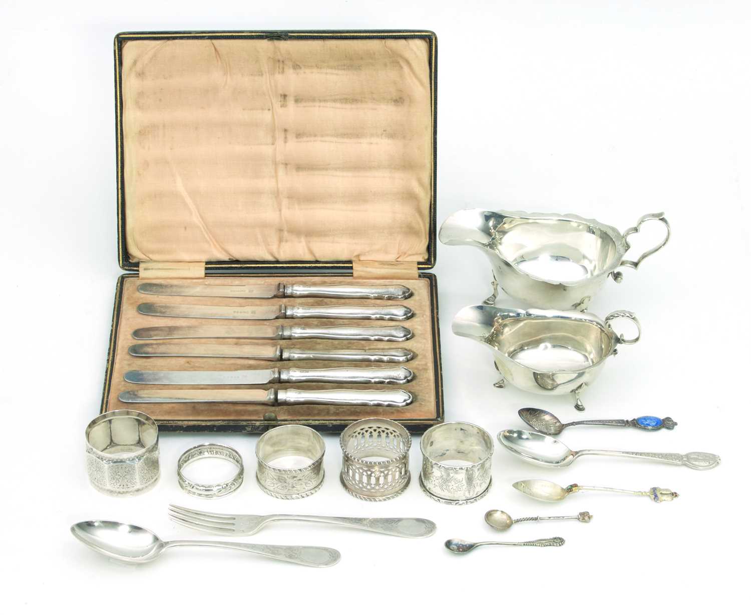 Lot 28 - A Victorian silver spoon and fork, Richard...