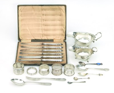 Lot 28 - A Victorian silver spoon and fork, Richard...