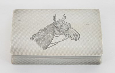 Lot 50 - A silver snuff box, A W, Birmingham 1950,...
