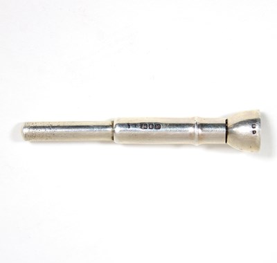 Lot 53 - A silver cigar pricker, London 1947, of usual...
