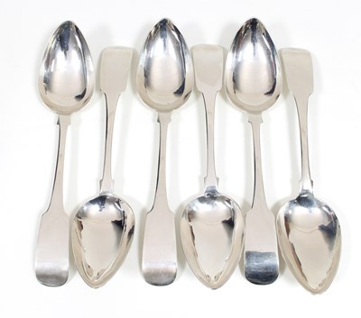 Lot 55 - A set of six Irish provincial silver table...