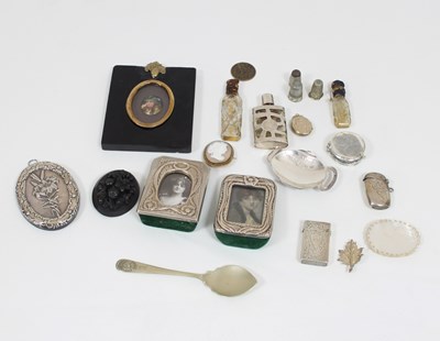 Lot 68 - An oval miniature painted on porcelain, 2.5cm...