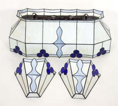 Lot 5 - An Art Deco billiards table light fitting,...