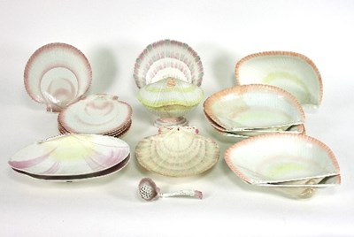 Lot 49 - A Wedgwood pearlware shell-moulded...