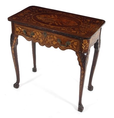 Lot 715 - A late 18th Century Dutch marquetry side table,...