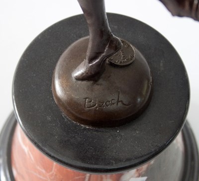 Lot 91 - After Bruno Zach: bronze figure of a dancer on...