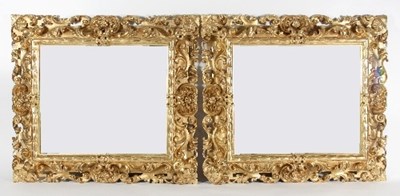 Lot 703 - A pair of modern Florentine style carved and...