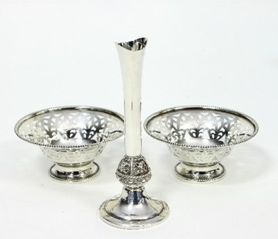 Lot 224 - An Irish silver bud vase, Dublin 1974, of...