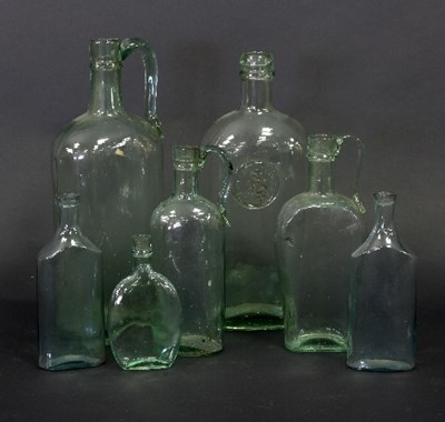 Lot 13 - A glass bottle with seal, Shaft & Co. Portsea,...