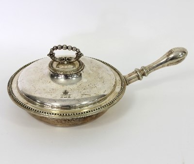 Lot 285 - A plated vegetable dish and cover, with beaded...