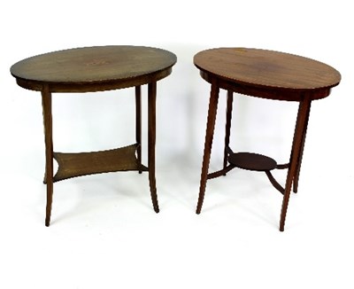 Lot 535 - An Edwardian mahogany inlaid loo table on...
