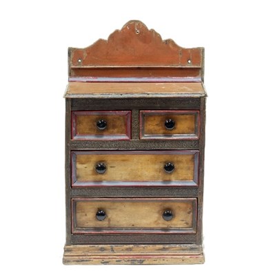 Lot 653 - A small painted chest of two short over two...
