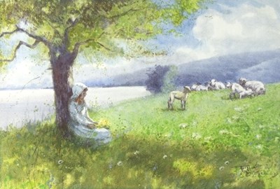 Lot 718 - Hutton Mitchell (Canadian 1872-1939)/Girl with...