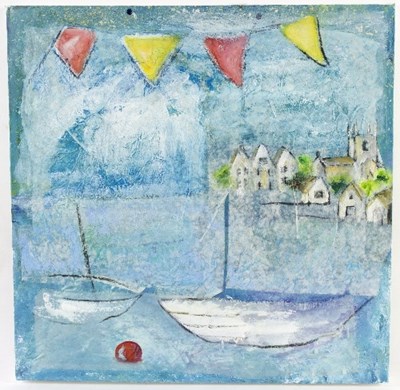 Lot 876 - Rebecca Abrey (British 20th Century)/Harbour...