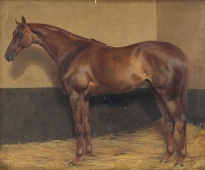 Lot 207 - Kate Badcock/Portrait of a Horse in a Stable...