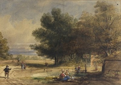 Lot 307 - 19th Century/The Village Pub/with figures...
