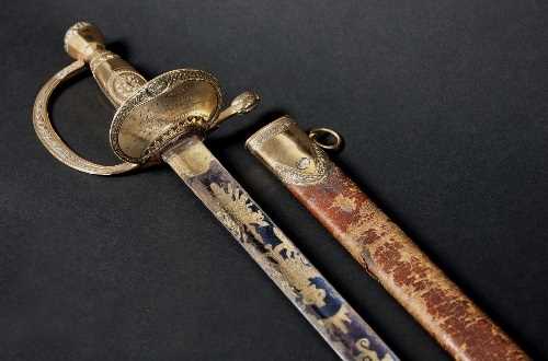 Lot 1170 - An officer's commemorative dress sword with...