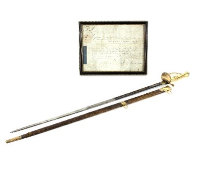 Lot 1170 - An officer's commemorative dress sword with...