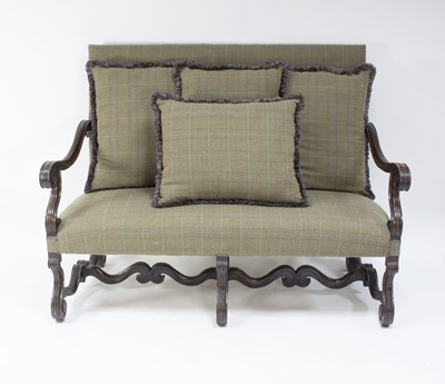 Lot 756 - A Flemish 17th Century style two-seat settee,...