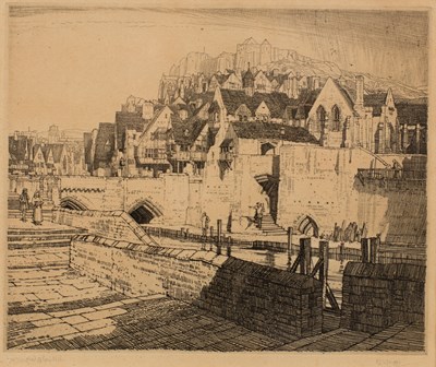 Lot 778 - Frederick Landseer Griggs (1876-1938)/The Quay,...