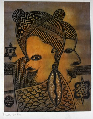 Lot 837 - Segun Agunsoye/African Beauties/signed and...