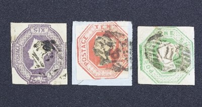 Lot 511 - Great Britain 1847-54 Embossed 6d, 10d and 1s,...
