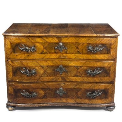 Lot 1136 - A late 18th Century Austrian walnut commode,...