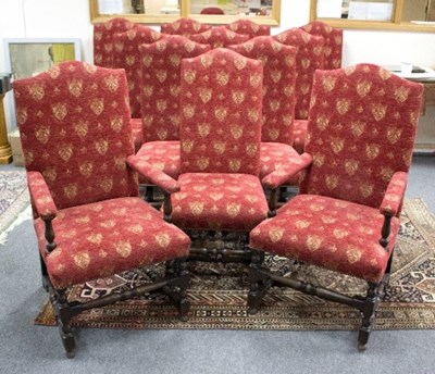 Lot 70 - A set of twelve 17th Century style dining...