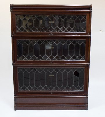 Lot 71 - A mahogany Globe Wernicke bookcase of three...