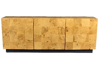Lot 93 - Manner of Milo Baughman/Olive wood veneered...
