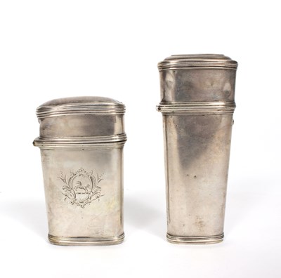 Lot 27 - An 18th Century silver case, unmarked, the...