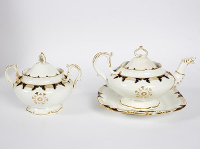 Lot 277 - A Davenport part tea set, circa 1880,...
