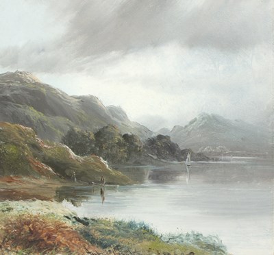 Lot 349 - Arthur Graham/Fisherman on a Scottish...