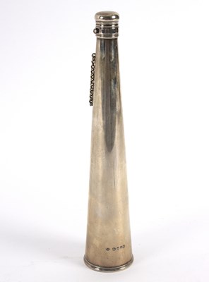 Lot 20 - A Victorian silver tapered pocket flask,...
