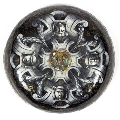 Lot 379 - A Renaissance style Limoges enamel tazza, the...